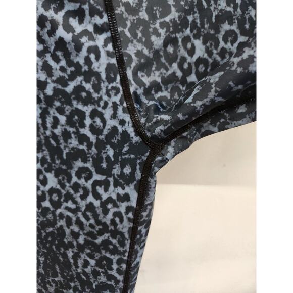 ZYIA Active Legging Blue Black Cheetah Print Ruched Backside Sz 20 Butt Lifting - Picture 4 of 11